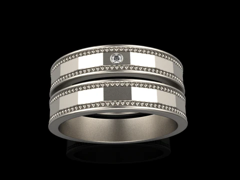 Wedding ring model 741 3D Print Model