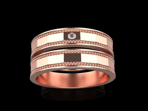 Wedding ring model 741 3D Print Model