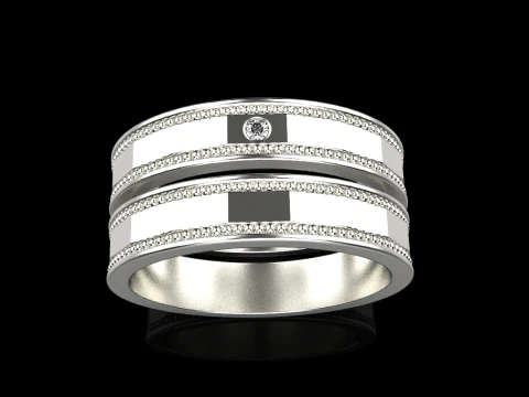 Wedding ring model 741 3D Print Model