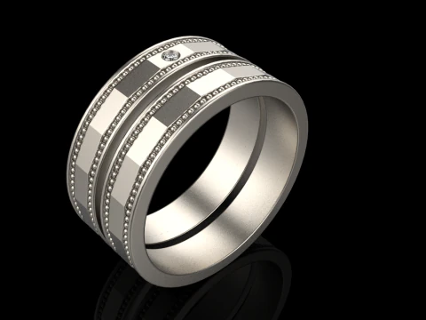 Wedding ring model 741 3D Print Model