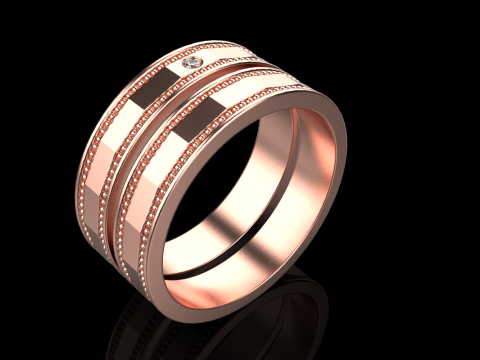 Fede nuziale modello 741 Modello di stampa 3D