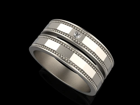 Wedding ring model 741 3D Print Model