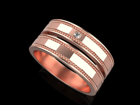 Wedding ring model 741 3D Print Model