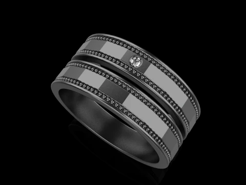 Wedding ring model 741 3D Print Model