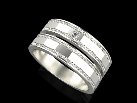 Wedding ring model 741 3D Print Model