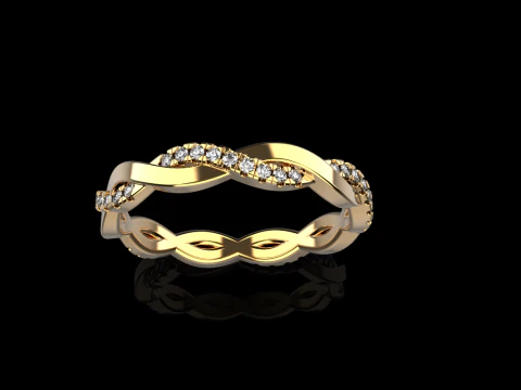 Twested ring model 742 3D Print Model