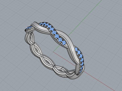 Кручене кільце модель 742 3D Принт Модель