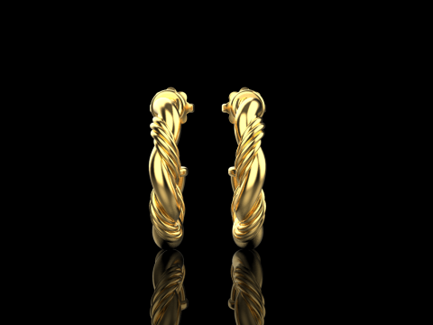Сережка кручена модель 744 3D Принт Модель