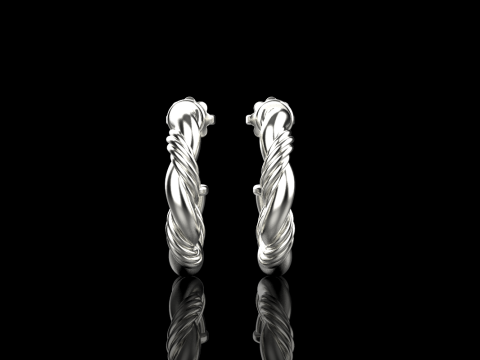 Сережка кручена модель 744 3D Принт Модель