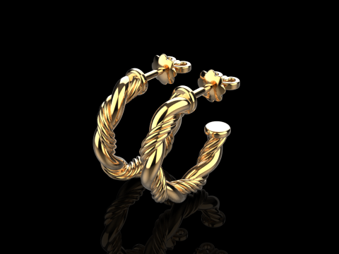 Сережка кручена модель 744 3D Принт Модель