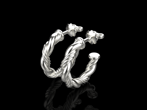 Сережка кручена модель 744 3D Принт Модель