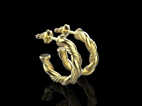 Сережка кручена модель 744 3D Принт Модель