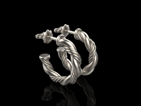 Сережка кручена модель 744 3D Принт Модель