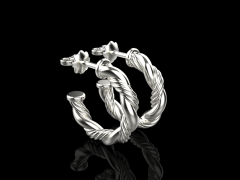 Сережка кручена модель 744 3D Принт Модель