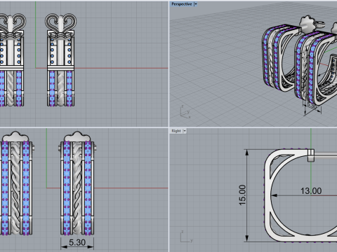 Ohrring Modell 745 3D Druckmodell