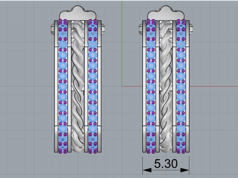 Ohrring Modell 745 3D Druckmodell