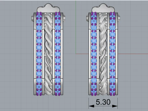 Earring model 745 3D Print Model