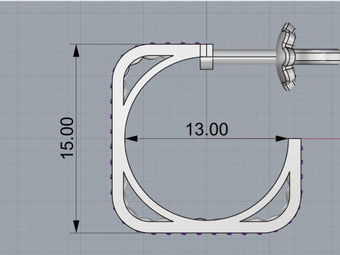 Ohrring Modell 745 3D Druckmodell