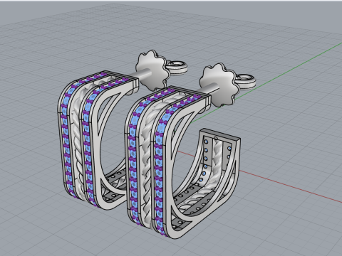 Ohrring Modell 745 3D Druckmodell