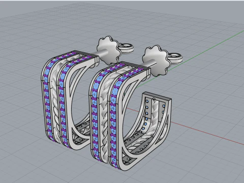 Earring model 745 3D Print Model