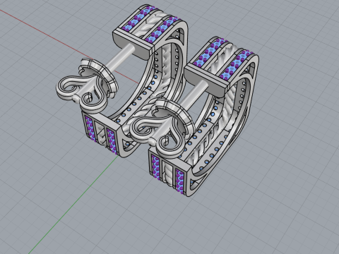 Ohrring Modell 745 3D Druckmodell
