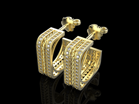 Ohrring Modell 745 3D Druckmodell