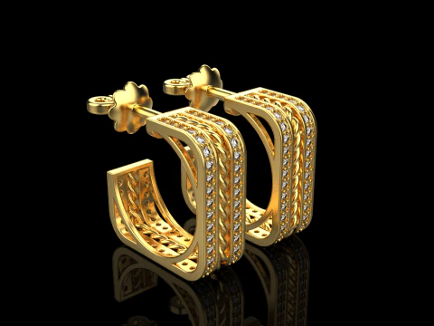 Earring model 745 3D Print Model