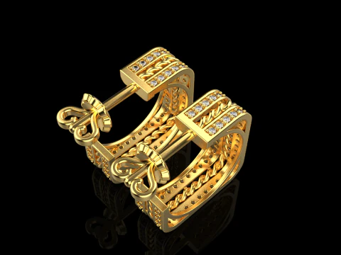 Earring model 745 3D Print Model