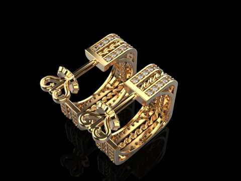 Ohrring Modell 745 3D Druckmodell