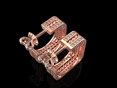 Ohrring Modell 745 3D Druckmodell