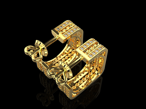 Ohrring Modell 745 3D Druckmodell