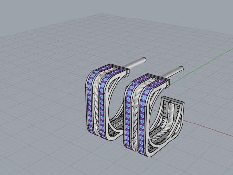 Earring model 745 3D Print Model