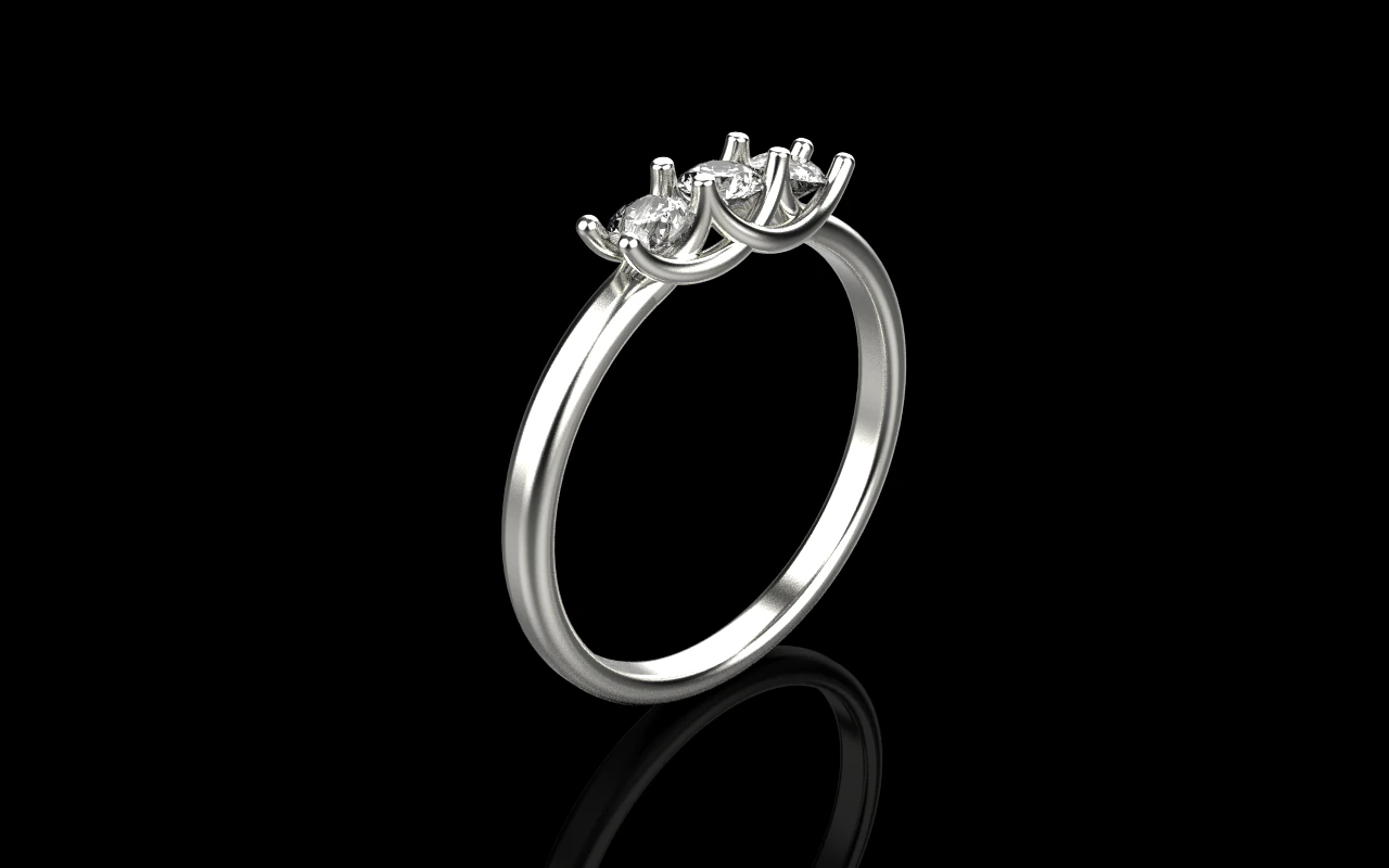 Engagement ring model 746 3D Print Model .c4d .max .obj .3ds .fbx .stl .blend 
