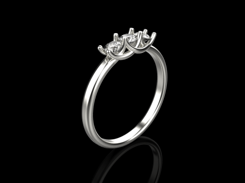 Model cincin pertunangan 746 Model Cetak 3D