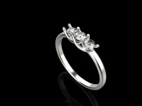Engagement ring model 746 3D Print Model