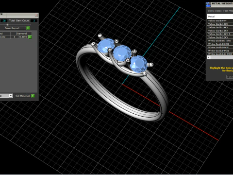 Engagement ring model 746 3D Print Model
