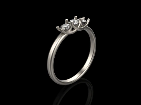 Engagement ring model 746 3D Print Model