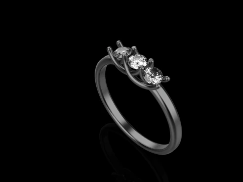 Engagement ring model 746 3D Print Model