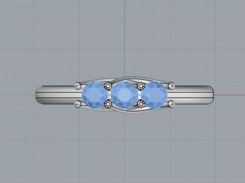 Engagement ring model 746 3D Print Model