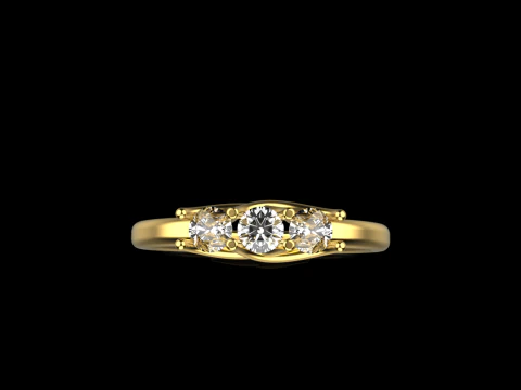 Engagement ring model 746 3D Print Model