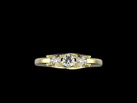 Engagement ring model 746 3D Print Model