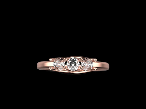 Engagement ring model 746 3D Print Model