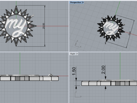 My sun pendant model 747 3D Print Model