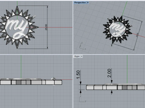 My sun pendant model 747 3D Print Model
