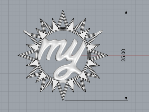 My sun pendant model 747 3D Print Model