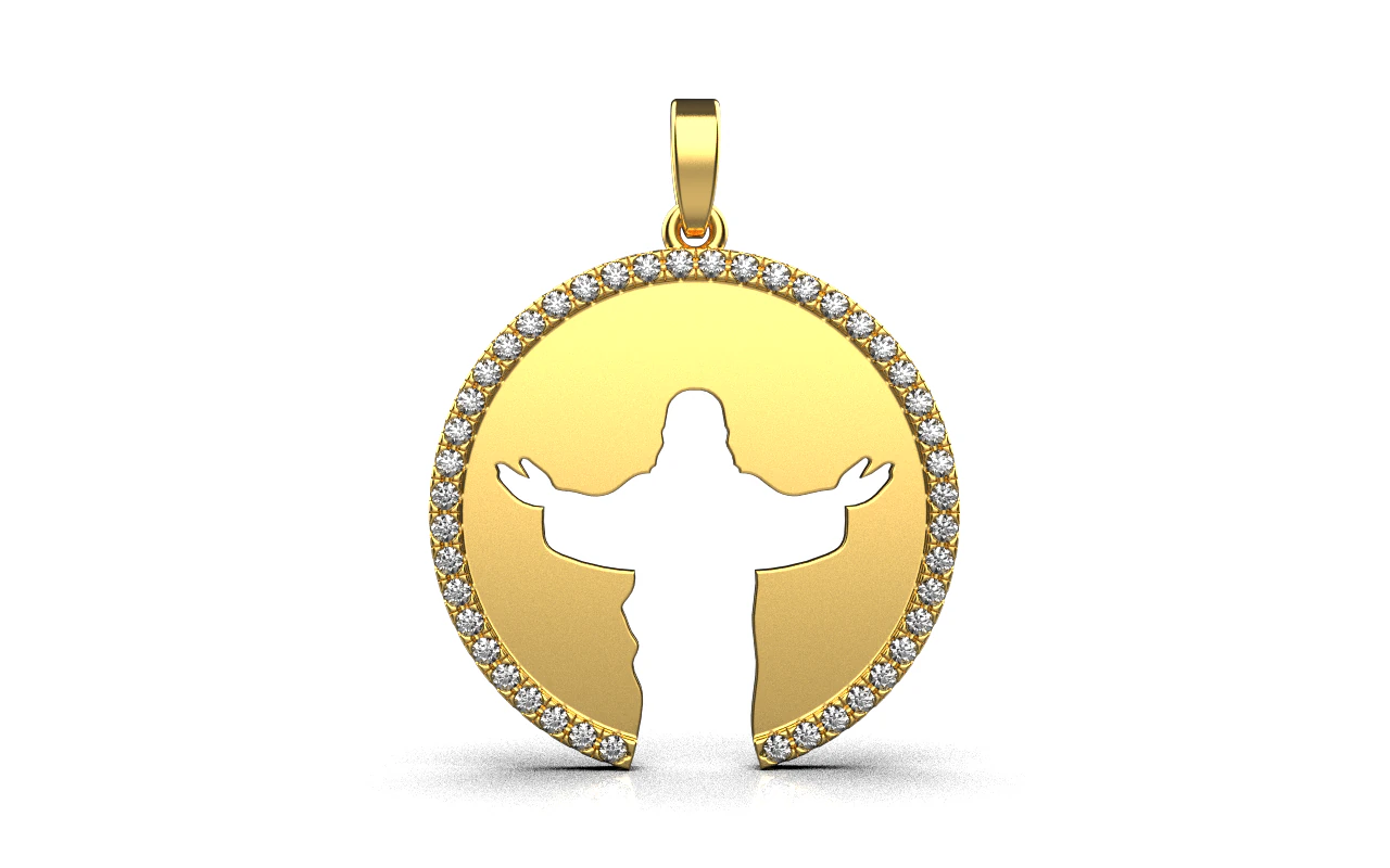 Jesus pendant model 748 3D Print Model .c4d .max .obj .3ds .fbx .stl .blend