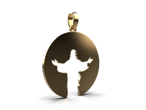 Jesus pendant model 748 3D Print Model