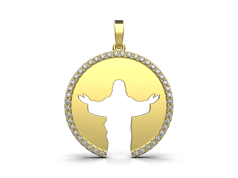Jesus pendant model 748 3D Print Model