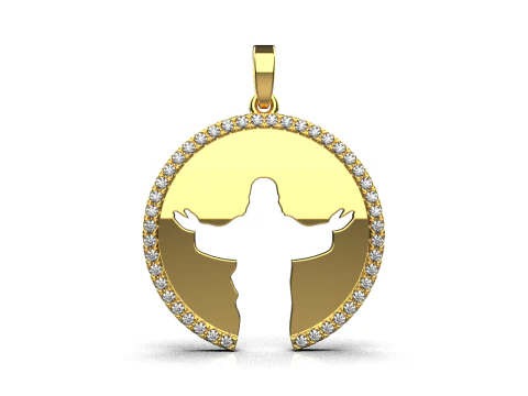 Jesus pendant model 748 3D Print Model