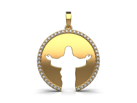 Jesus pendant model 748 3D Print Model